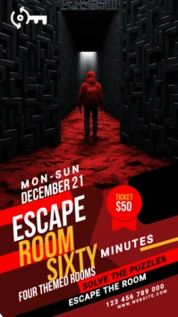 Escape Room Ad Template WhatsApp Status