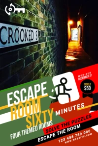 Escape Room Ad Template Gráfico de Pinterest