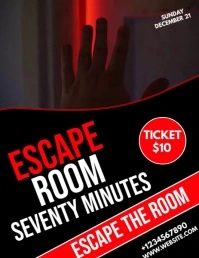escape room Flyer (US Letter) template