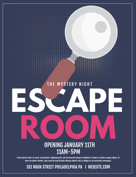 Escape room Template PosterMyWall