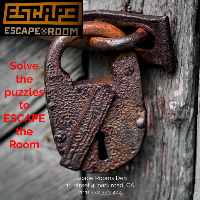 Escape Room Template | PosterMyWall