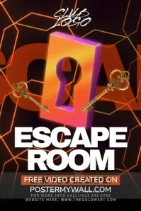 Escape Room Poster template