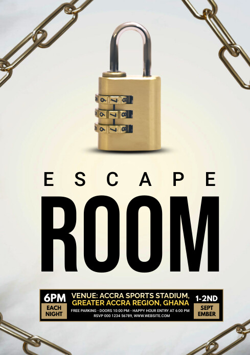 Escape Room Template | PosterMyWall