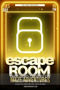Escape Room Event Poster template