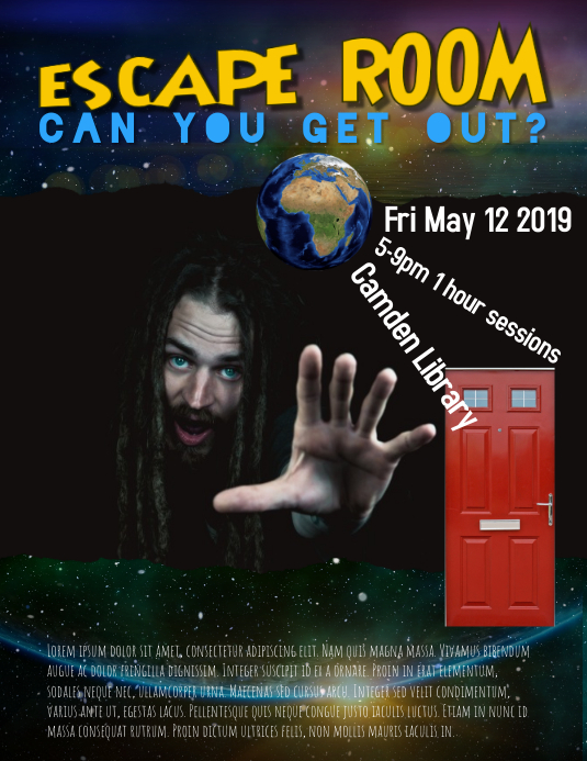 escape room flyer template PosterMyWall