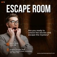 Escape Room Game Kwadrat (1:1) template