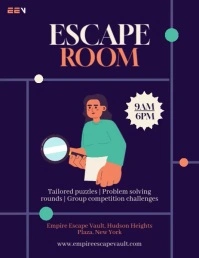 Escape Room Graphic Pamflet (Letter AS) template