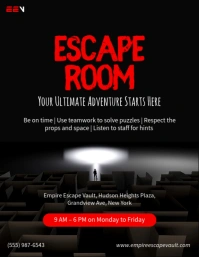 Escape Room Poster Pamflet (VSA Brief) template