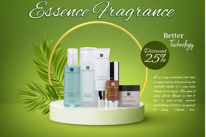 Essence Fragrance Ads Poster template