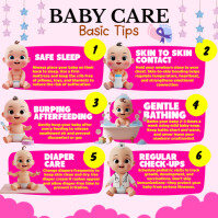 Essential Baby Care Tips Instagram 帖子 template
