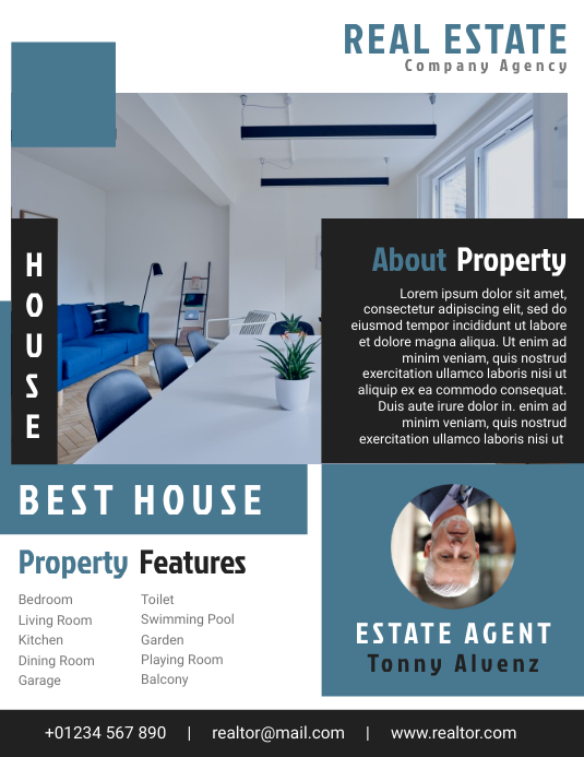 Makler Flyer Vorlagen Zur Erstellung Einer Vollstandig Bearbeitbaren Postermywall