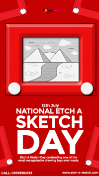 Red Etch A Sketch Day História do Instagram Template