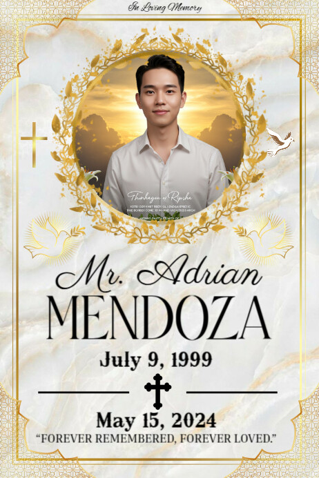 Copy of Eternal Rest Elegant Tribute Poster | PosterMyWall