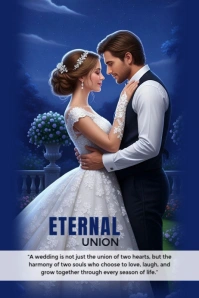ETERNAL UNION, ENDLESS LOVE, MARRIAGE, ENDLESS. WEDDING Poster template