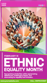 Ethnic Equality Month Instagram-verhaal template
