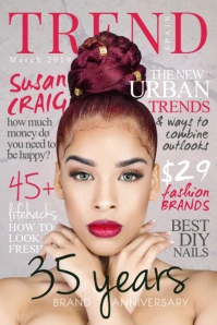 Ethnic Fashion Magazine Cover Poster template