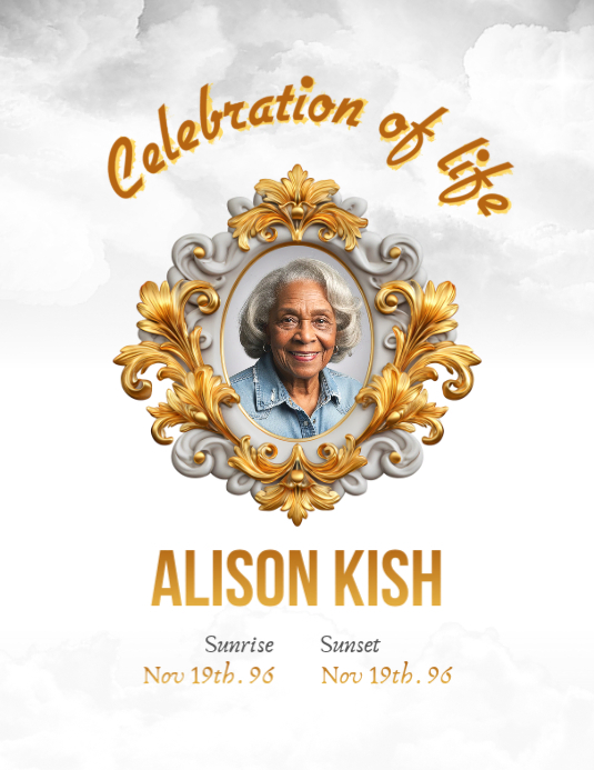 Eulogy front page design template Flyer (US Letter)