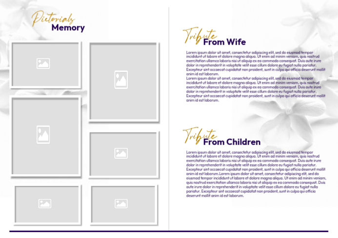 White Memorial Tribute A3 Template | PosterMyWall