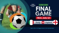 Euro 2020 Football Game Twitter Post template
