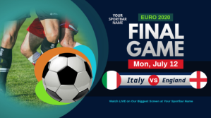 Euro 2020 Football Game Twitter Post template