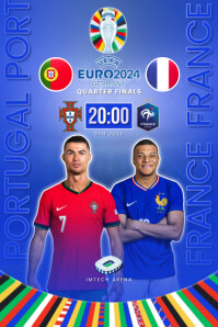Portugal Vs France Euro 2024 Quarter finals Template PosterMyWall portugal-vs-france-euro-2024-quarter-finals-template-postermywall