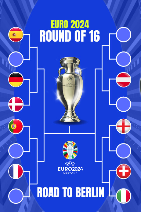 Ro16 Copy of EURO 2024 ROUND OF 16 TEAM POSTER | PosterMyWall