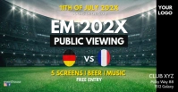Euro Cup Soccer Football Public Viewing Ad Okładka wydarzenia na Facebooku template