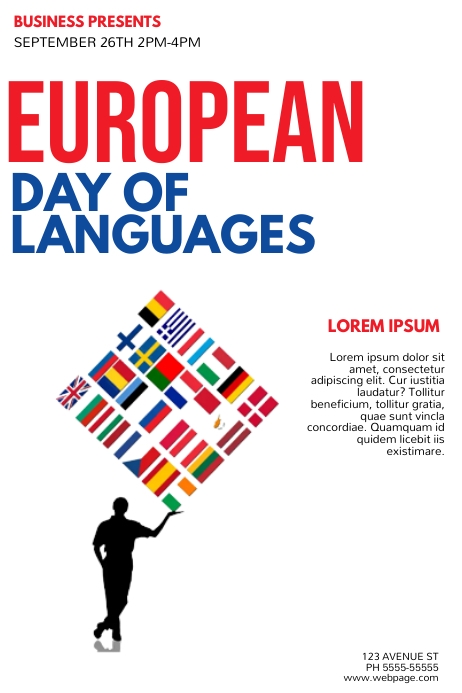 La Plantilla Del P ster Del D a Europeo De Las Lenguas PosterMyWall La Plantilla Del P ster Del D a Europeo De Las Lenguas PosterMyWall