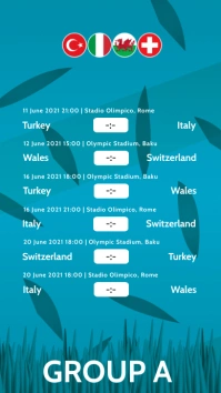 European Football Championship 2020 Story A template