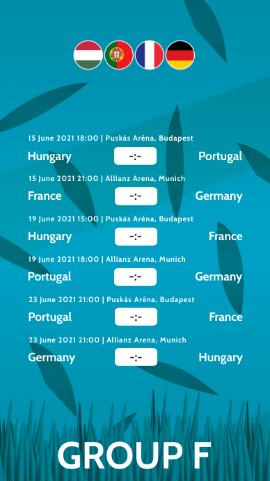 European Football Championship 2020 Story F Template Postermywall