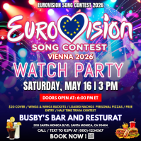 Eurovision Song Contest 2026 Watch Party Instagram Post template