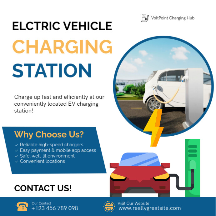 EV Charging Station Services Promotion Template | PosterMyWall