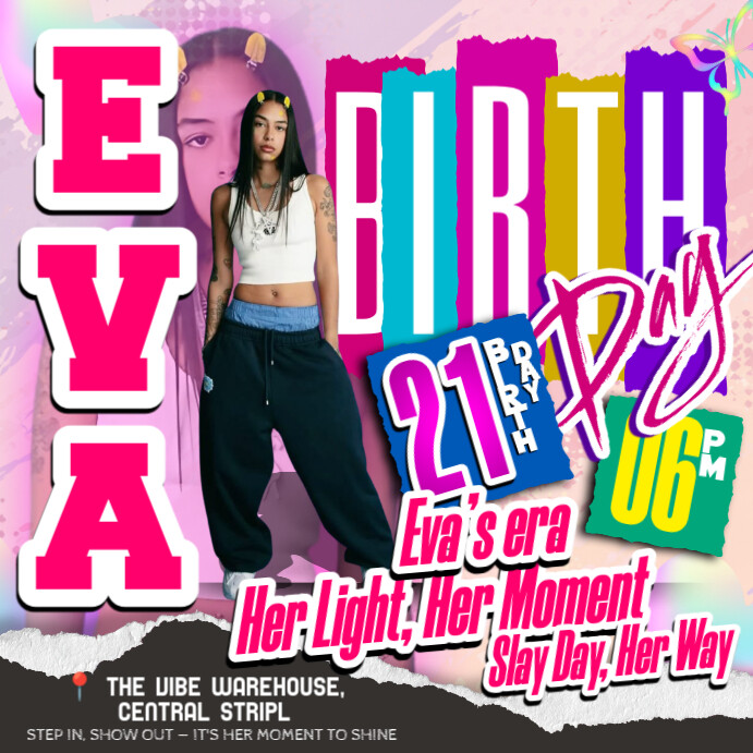 Eva’s Era: Slay Day Birthday Celebration Сообщение Instagram template