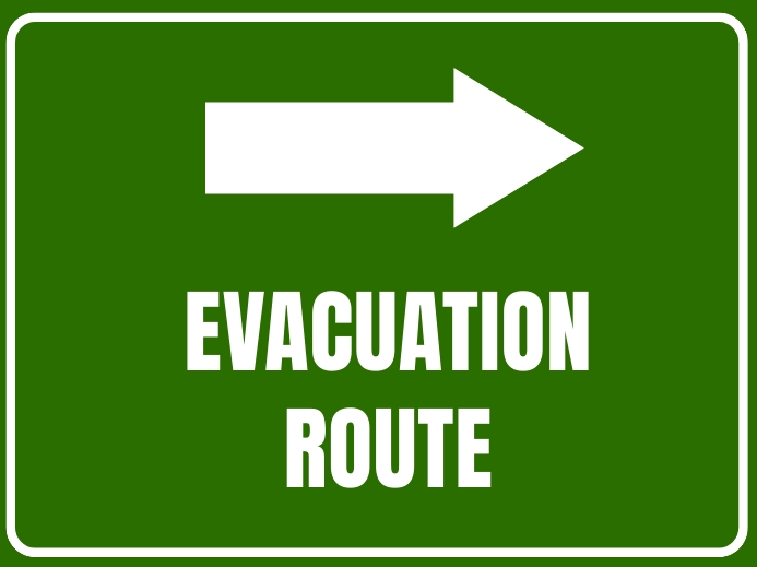 Evacuation Route Yard Sign Template | PosterMyWall