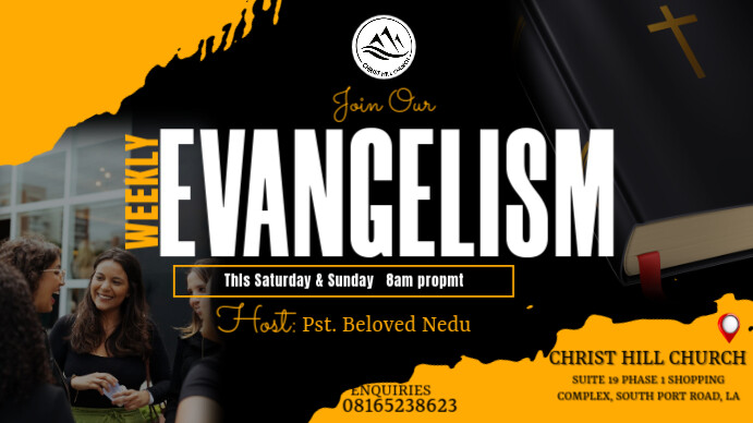 evangelism flyer Digitale Vertoning (16:9) template