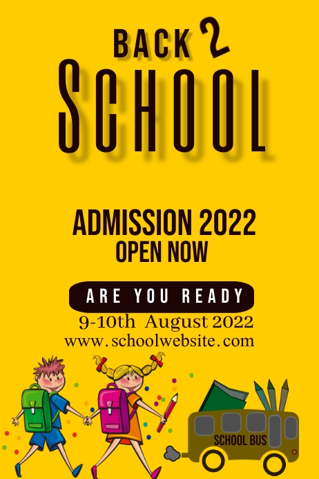 even 'School'Admissions 海报 template