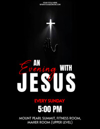 Evening Jesus Flyer (US Letter) template