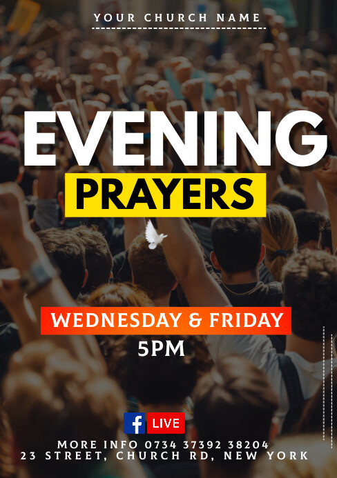 evening prayers A5 template