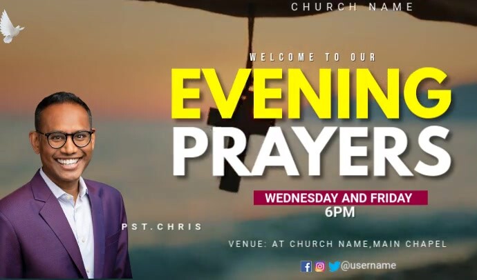 Evening prayers Tag template