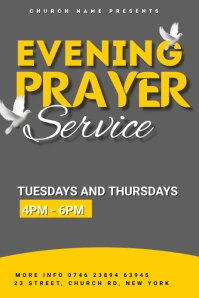 Evening prayers Pinterest-grafik template