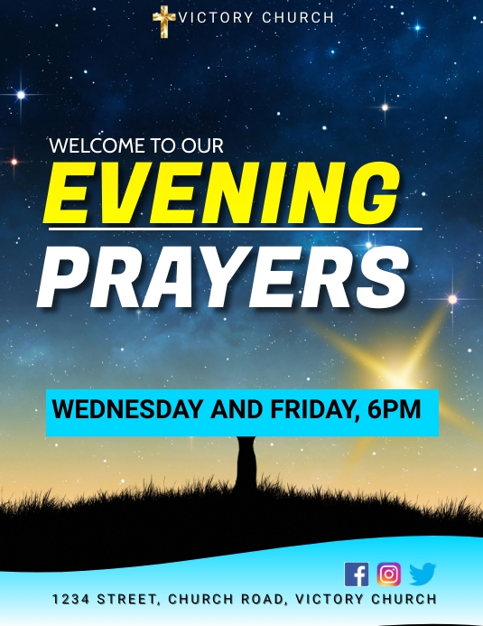 Evening prayers Template (1) Flyer (US Letter)