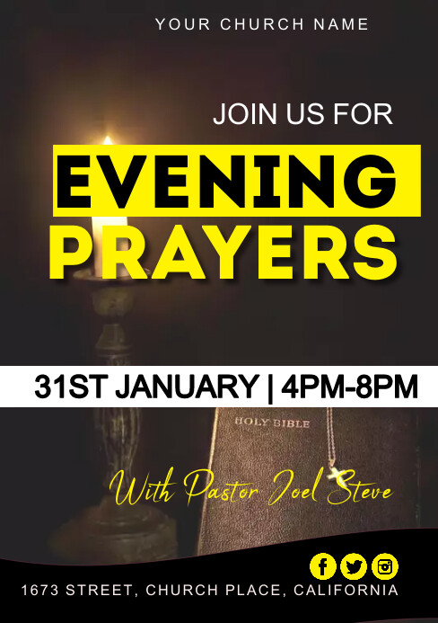 Evening prayers Template A5