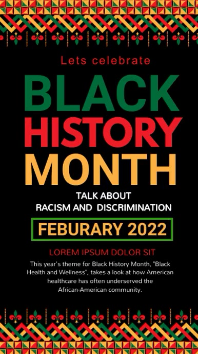event, black history month,conference Film TikTok template