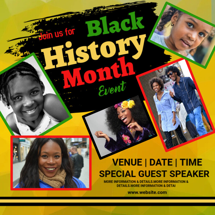 event, black history month Instagram Post template