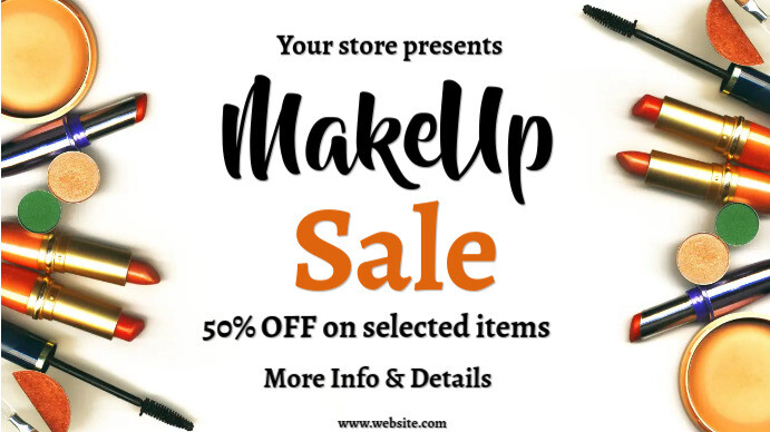 Retail, makeup sale, sale Digital Display (16:9) template