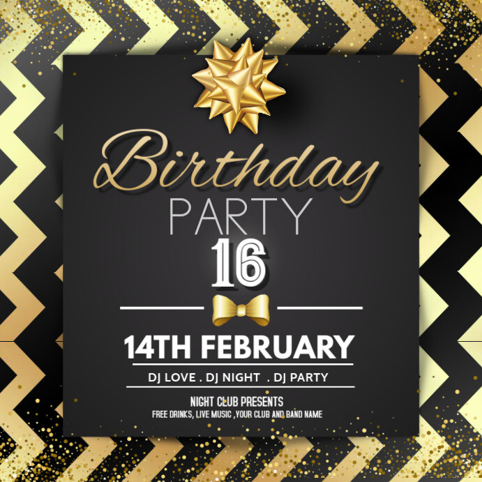 Event,party ,Birthday template Quadrato (1:1)