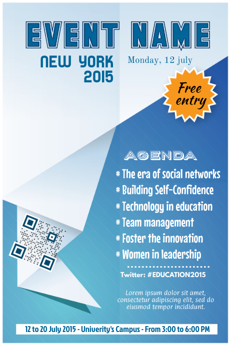 Event And Workshop Agenda Template Professional Design