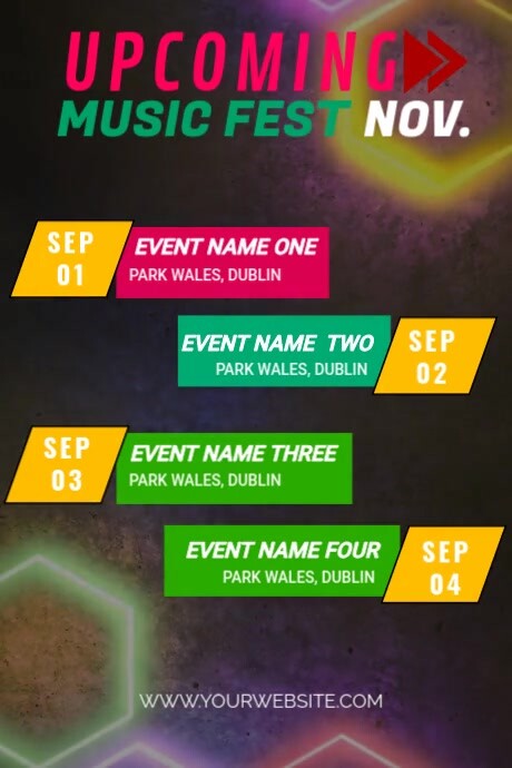 Event Calendar Template PosterMyWall