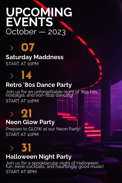 Event Calendar Template | PosterMyWall