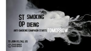 Grå Anti-Smoking Campaign Facebook Cover Video Template